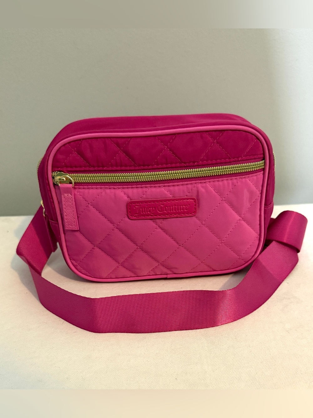 Juicy Couture Two-Tone Hot Pink Quilted Bum Bag Fanny Pack